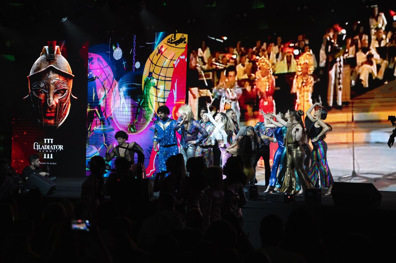 On stage at the Gladiator Summit